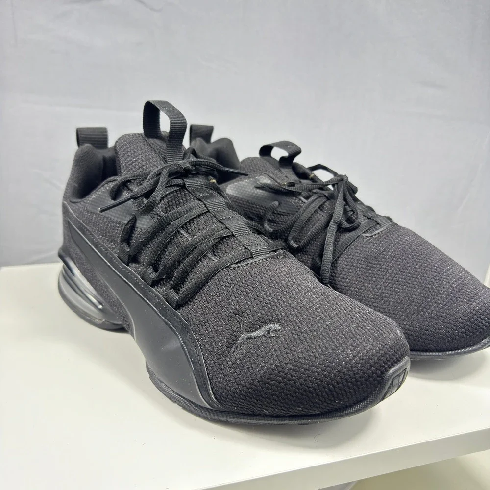 Puma Cell Magma Clean Sneakers Mens 12 Black 378356-02 Mesh Low Top Trainers